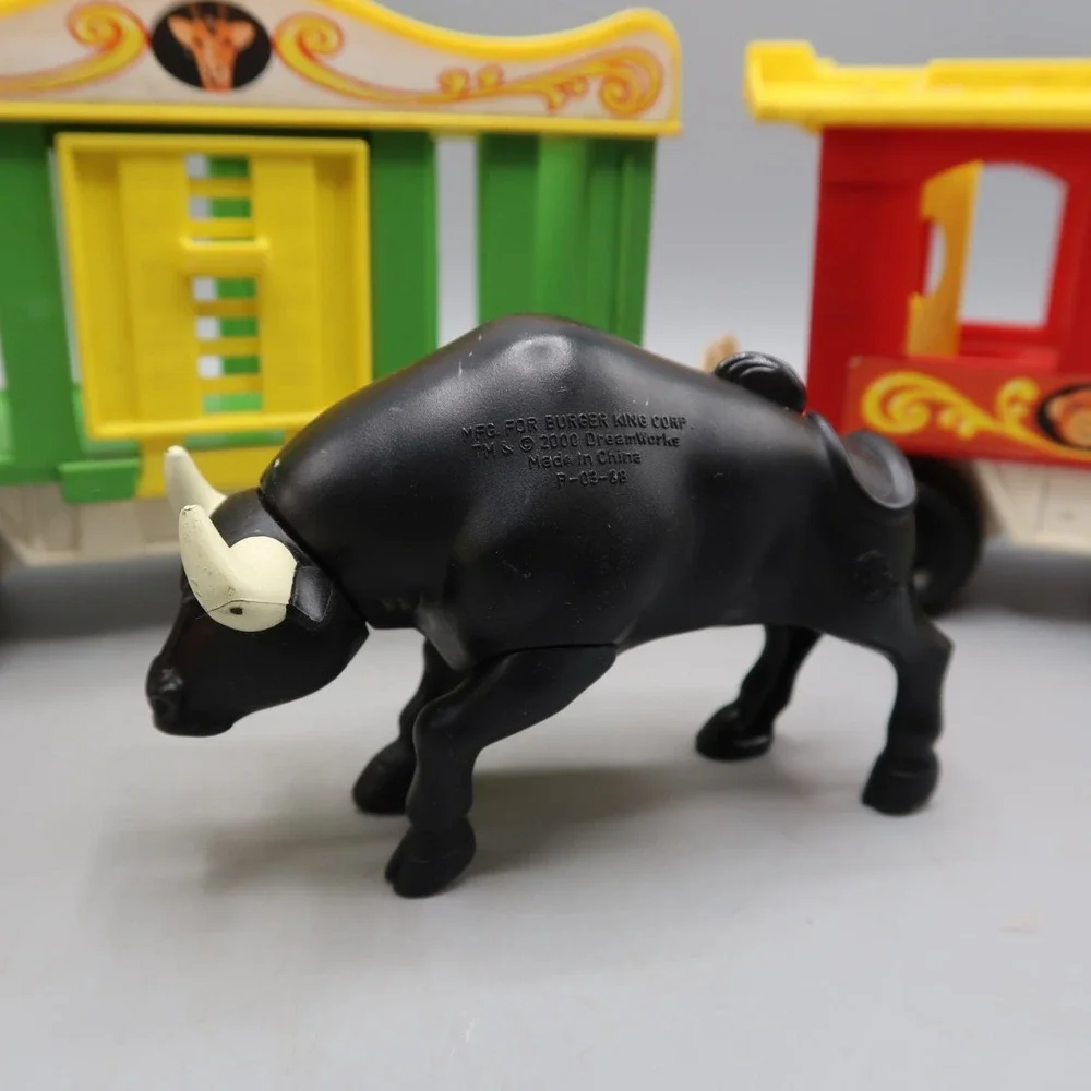 Vintage Fisher Price Little People Circus Train #991 with Bull